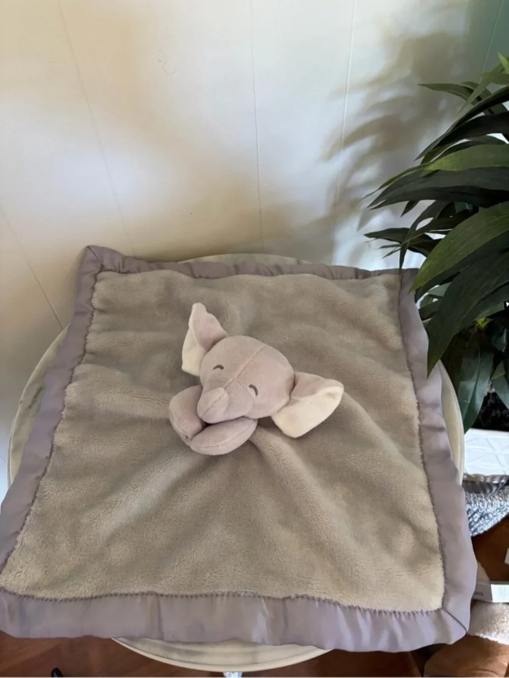 Carters Kids Preferred Elephant Plush Stuffed Animal Snuggler Lovey Gray Blanket